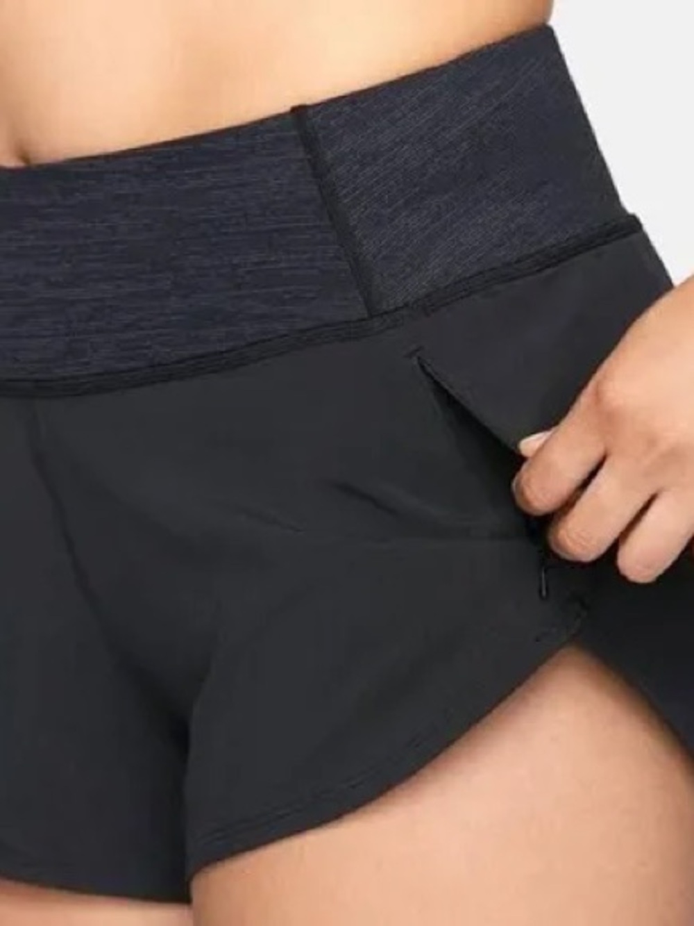 Outdoor Voices Black Women's Athletic Shorts with Zip Pocket